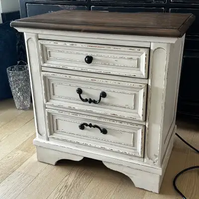 Nightstand 3 Drawer with Plugs and USB Ports, View more