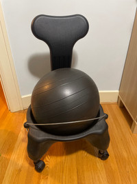 Yoga ball office or desk chair