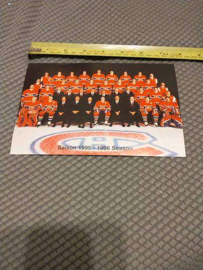 1995-1996 Montreal Canadiens team postcard picture, View more