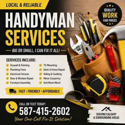 Handyman services, Edmonton , View more