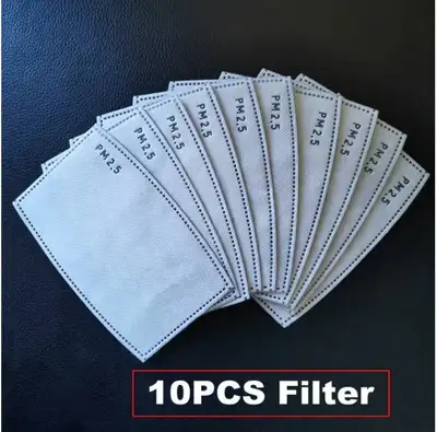 Washable and Reusable mask + 10 pieces PM 2.5 filters_black, red, View more