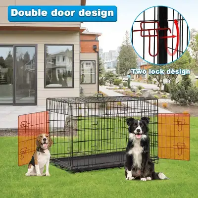 36 or 42 or 48 inch Large Dog Crate Dog Cage Kennel Metal - from, View more