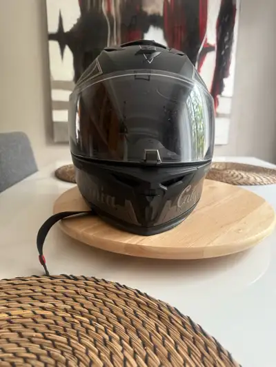 I'm selling a used m Scorpion EXO motorcycle helmet, featuring a striking California design in matte...