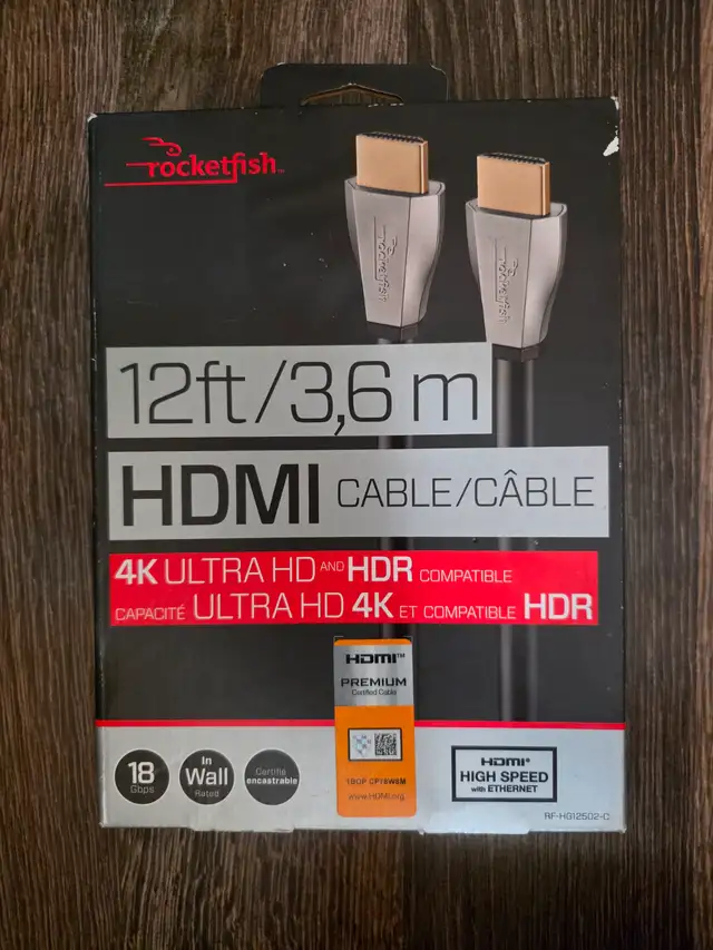 Rocketfish 3.7m (12ft.) 4K Ultra HD HDMI Cable in Cables & Connectors in Kitchener / Waterloo - Image 2