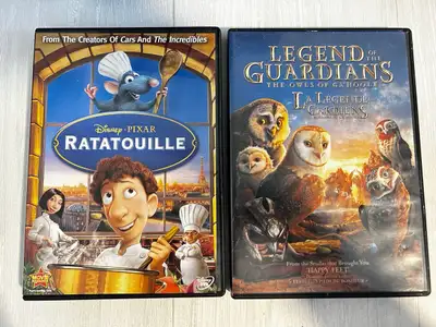 Ratatouille and Legend Guardians DVDs, View more