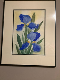 Beautiful Blue Water Colour Painting - reduced 