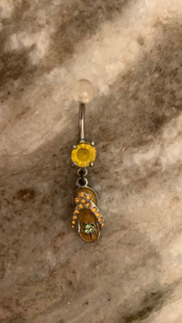 Belly Ring Yellow with Flip Flop