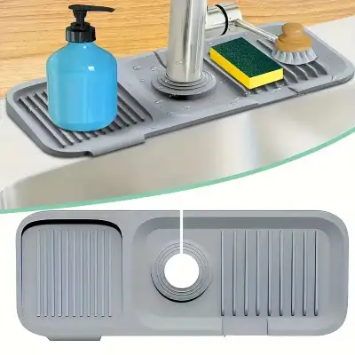 Kitchen/bathroom faucet mat holder, View more