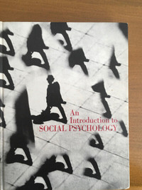 Livre " An Introduction to Social Psychology"