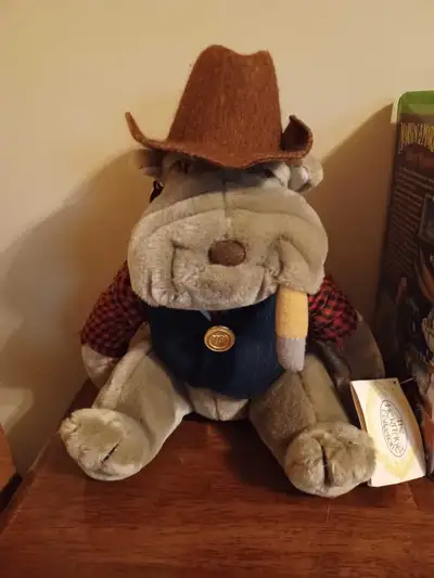 New NWT Cigar Smoking Bull Dog Plush Vintage Ganz Bros 1985, View more