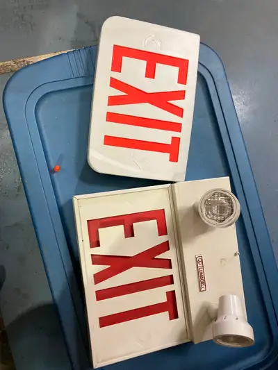 Emergency Exit Illuminated signage and power failure lights,, View more