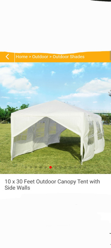 Brand new in box Outdoor 10 × 30 feet Canopy Tent with Removeabl in Patio & Garden Furniture in Mississauga / Peel Region - Image 4