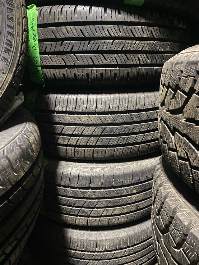4 215 55 18 allseasons tires with dodge aluminum wheels 5x114.3m in Tires & Rims in Windsor Region