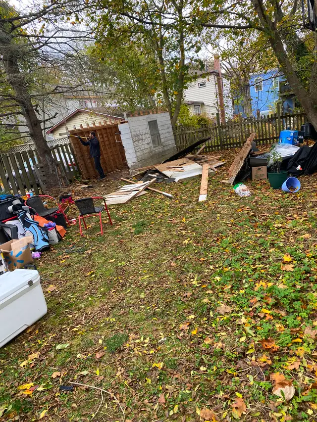 Junk removal shed demolition