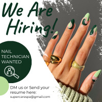 HELP WANTED: Experienced Nail Technician