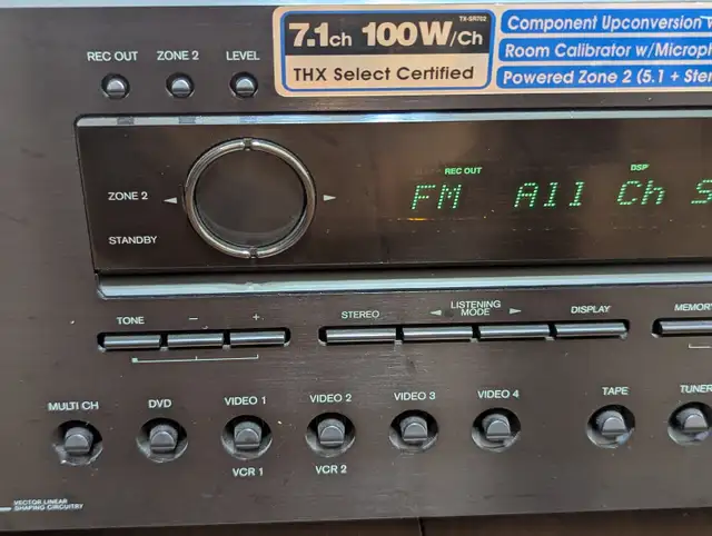 Stereo Receiver Onkyo TX-SR702 7.1 100 Watts / Channel Has Phono in Stereo Systems & Home Theatre in Red Deer - Image 5