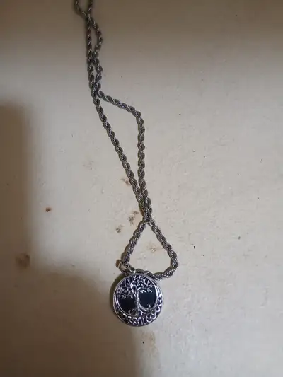 New women tree of life necklace silver with onxy pendent, View more