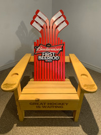 Authentic Budweiser Adirondack/Muskoka chair