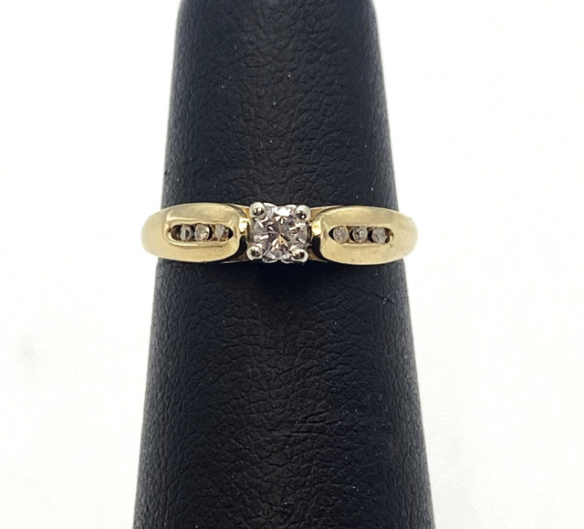 14 Karat Yellow Gold 2.1gms Diamond Engagement Ring $195 in Jewellery & Watches in Mississauga / Peel Region