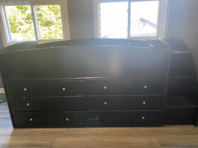 Black Twin Loft Bed With Storage Free Stuff City of Halifax Kijiji