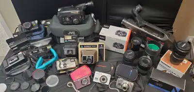 Large Collection of Vintage and Digital Cameras, View more