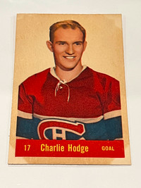 Charlie Hodge Montreal Canadiens 1957-58 Parkhurst Rc. Card #17.