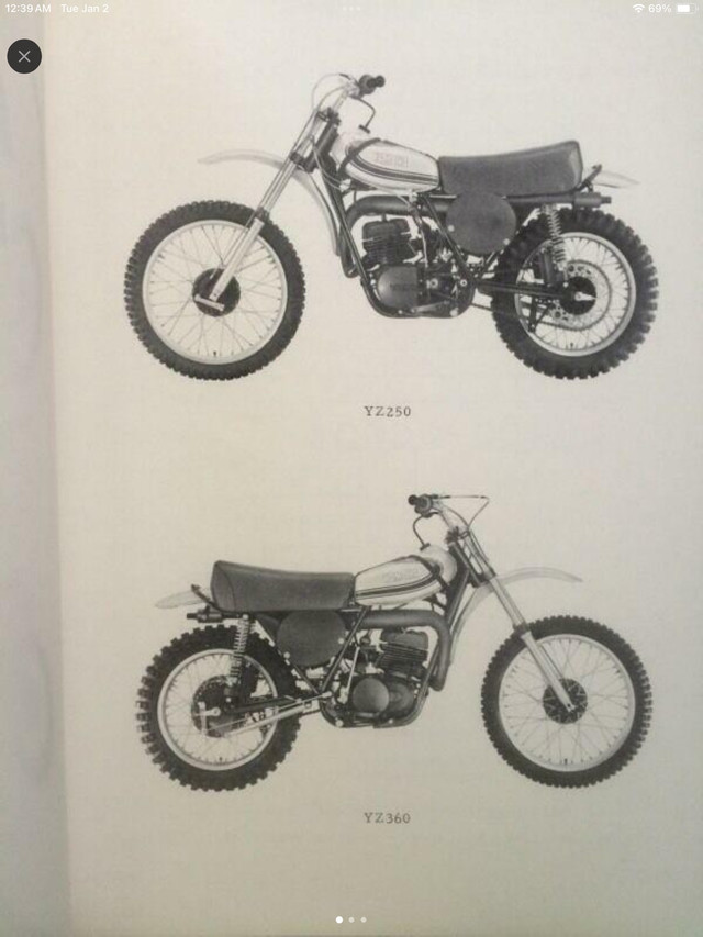 1973 Yamaha YZ250 YZ360 Parts List dans Pièces et accessoires pour motos  à Winnipeg - Image 2