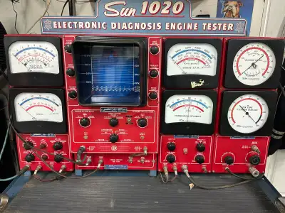 Vintage Sun 1020 electronic diagnosis engine tester, View more
