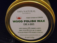100% NATURAL WOOD POLISH WAX (Beeswax & Coconut oil base)