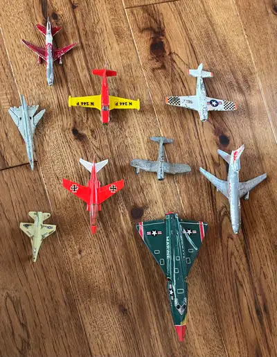 Various Vintage Metal Air Planes, View more
