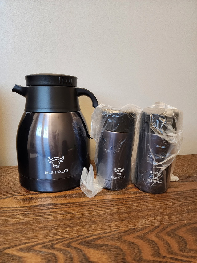 Brand New Buffalo coffee pot & thermos cups set in Other in Mississauga / Peel Region - Image 2