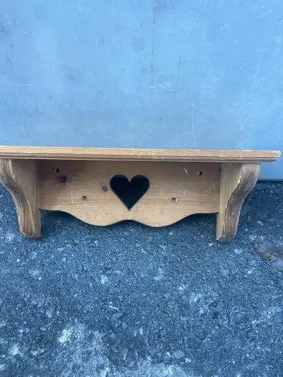 Wooden Heart Shelf, View more