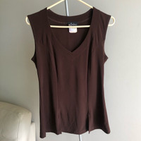 NEW Artex Fashions Brown Sleeveless Women's Blouse Top (Size M)