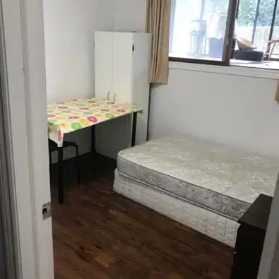 Hi, I have a private bright room in a friendly community for student. Lower level (not basement, ),...