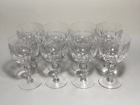 8 Vintage Stuart Crystal Wine Glasses Hampshire Ex