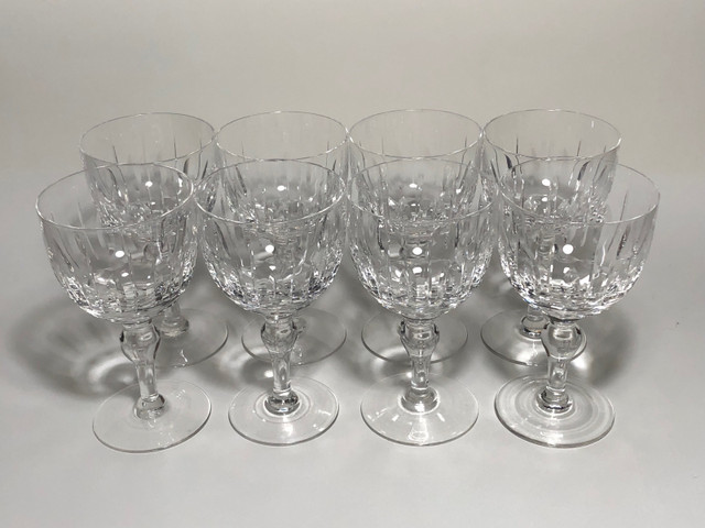 8 Vintage Stuart Crystal Wine Glasses Hampshire Ex in Arts & Collectibles in La Ronge