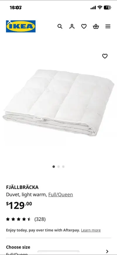 Twin Duvet + cover + pillow case from IKEA , View more