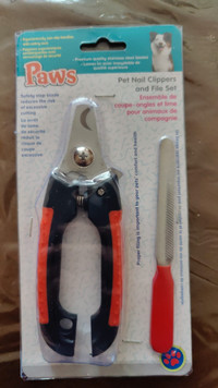Pet or dog nail clippers and file set 