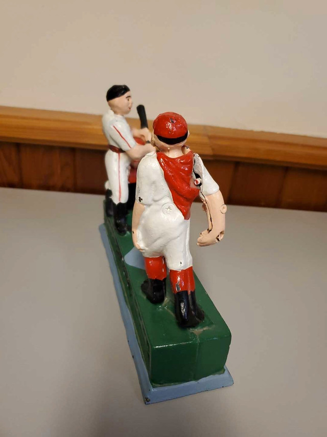 Vintage Cast Iron Mechanical Bank Baseball Hometown Battery Pitc in Toys & Games in St. Catharines - Image 4