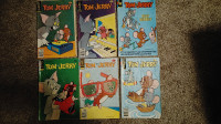 Lot of 6 vintage low grade Tom and Jerry comics from the 70s/80s