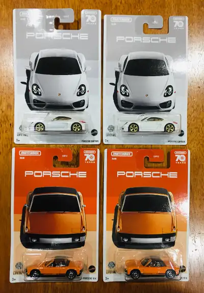 TRADE ONLY Matchbox Porsche Set: - I have one extra each of the Orange and White card. - Looking for...