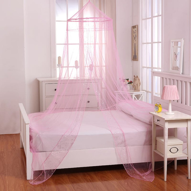 Casablanca Kids Galaxy Sheer Collapsible Hoop Bed Canopy, Pink in Other in Mississauga / Peel Region - Image 2