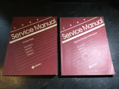 1984 Dodge RWD Car Service Manual Fifth Avenue Diplomat Gran Fury Newport 2 Volume Set 1984 Chrysler...