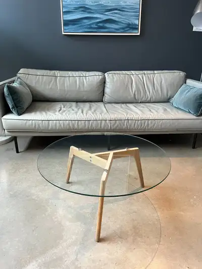 Article glass / oak coffee table, View more