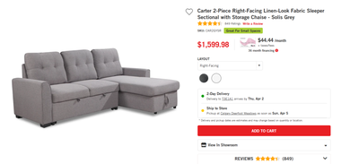 Like New 2 Piece Sectional Couch, View more