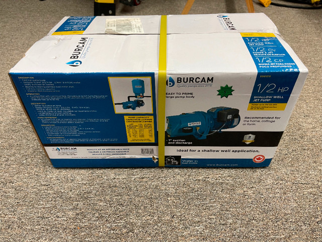 Burcam 1/2 HP Jet Pump for Well Water – NEW IN BOX in Other in Oakville / Halton Region