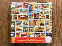 1000 piece puzzle - Car Stamps - all pieces here