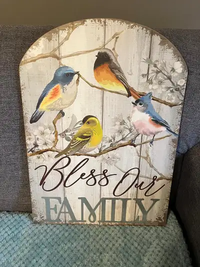 New distressed wood wall quote Bless Our Family, View more