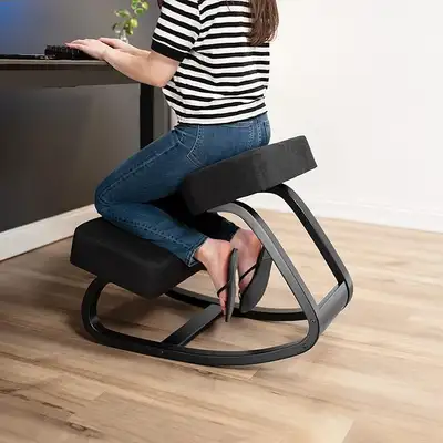 Black Wooden Rocking Kneeling Chair, View more