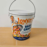 Lowney's Superior Hard Candy Tin, 7.25" tall x 6.25" diameter